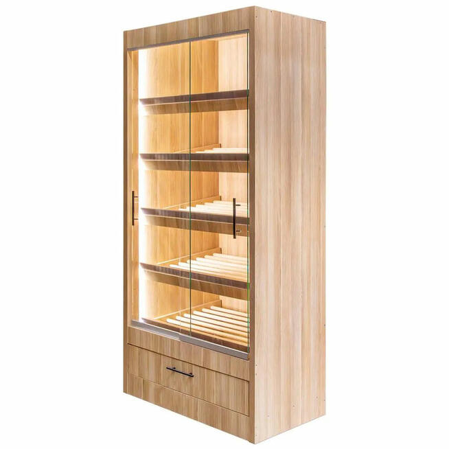 Regał piekarniczy z szybą, 100cm, półki drewniane