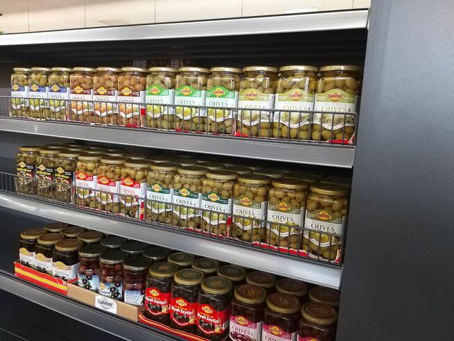 Regał sklepowy przyścienny Mago, regał metalowy L1250mm