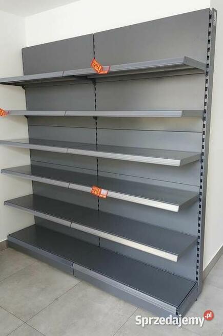 Regał sklepowy przyścienny Mago, regał metalowy L1000mm