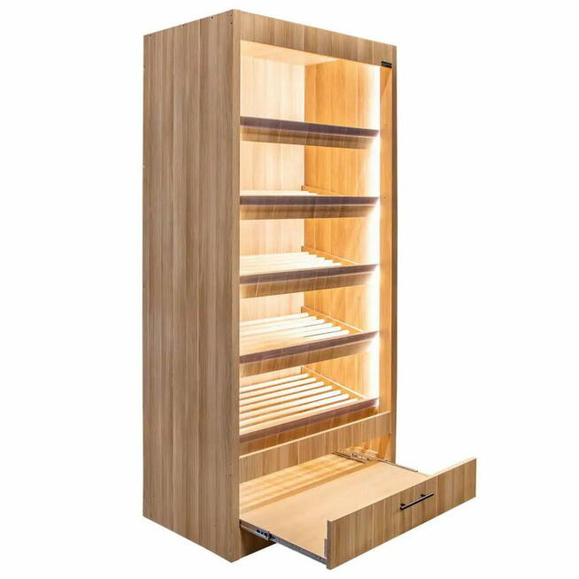 Regał piekarniczy otwarty, 100cm, półki drewniane