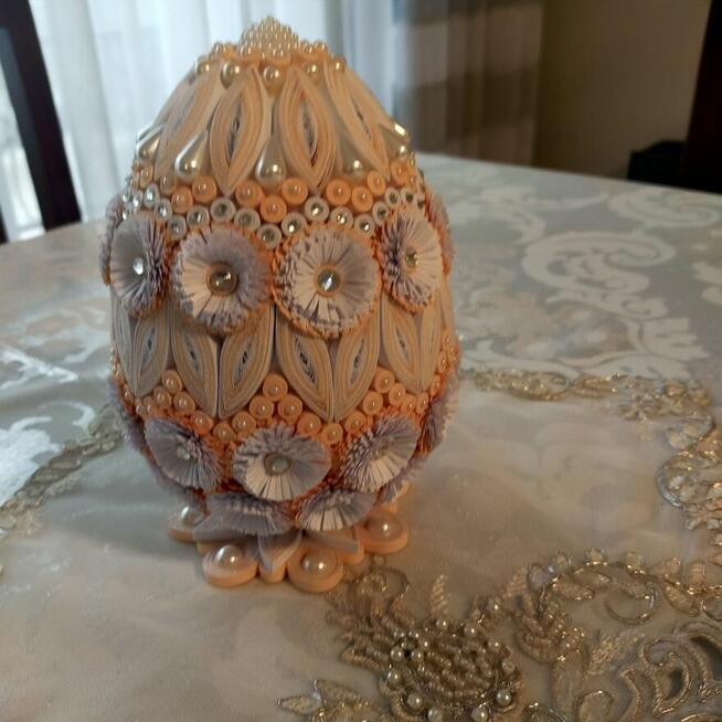 Jajka wielkanocne ręcznie robione quilling elegancki prezent