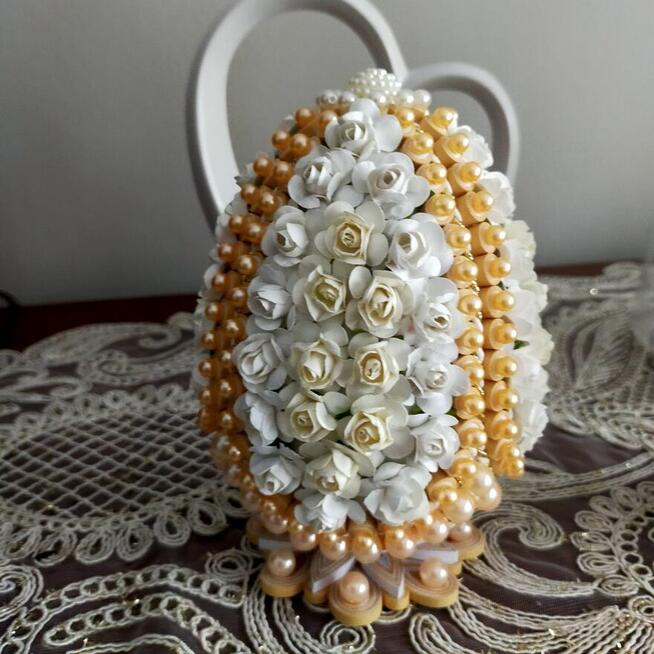 Jajka wielkanocne ręcznie robione quilling elegancki prezent