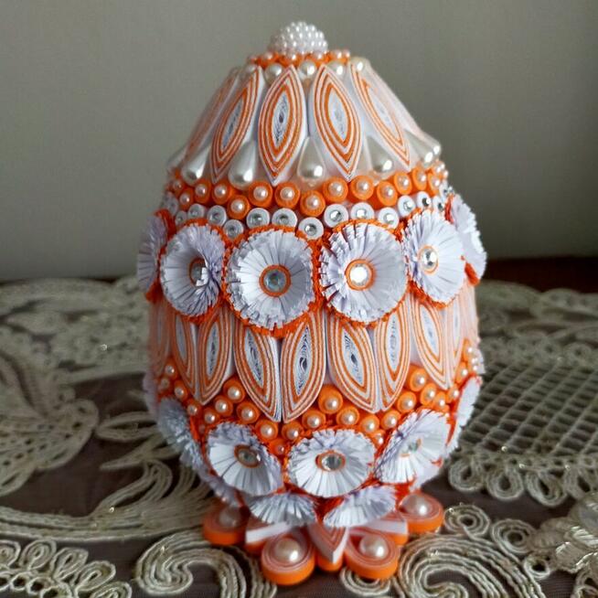 Jajka wielkanocne ręcznie robione quilling elegancki prezent