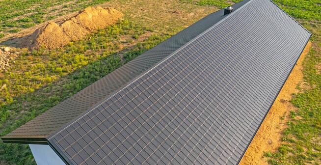 Dach, blacha, trapez, rynna