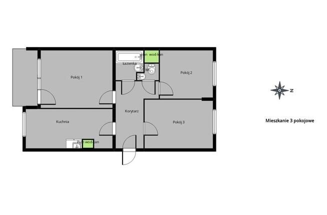Mieszkanie 3 pok. sprzedaż Opole ul. Zawiszaków