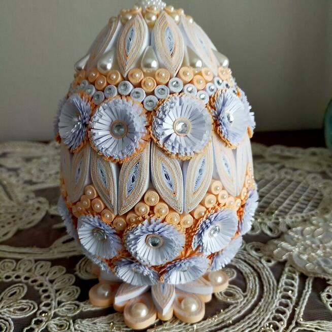 Jajka wielkanocne ręcznie robione quilling elegancki prezent