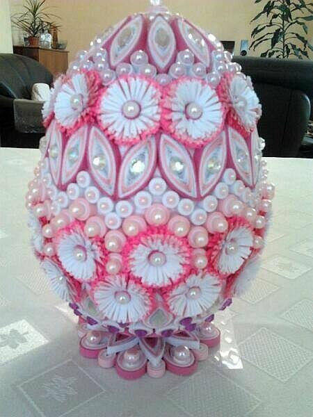 Jajka wielkanocne ręcznie robione quilling elegancki prezent