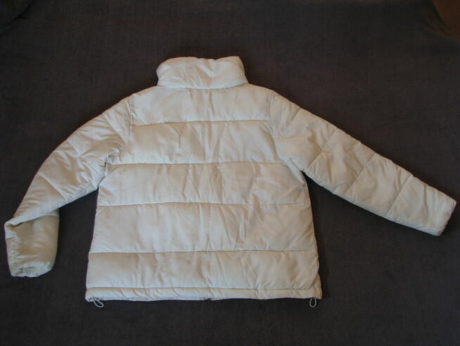 Pikowana, puchata kurtka z wysoką stójką, ecri, rozm 42