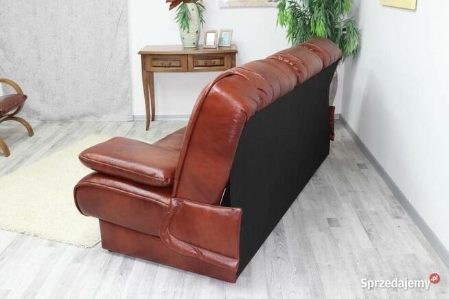 PROMOCJA - komplet FINKA wersalka + 2 fotele, skóra naturalna