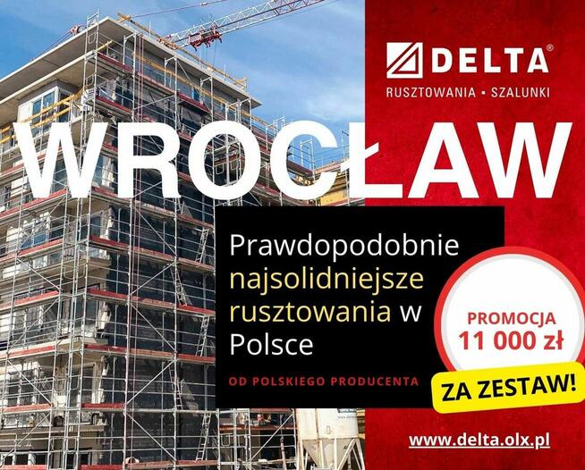 Rusztowania 150m² – promocyjna cena od producenta - Wrocław