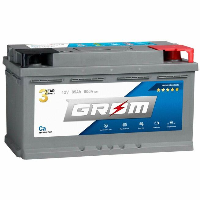 Akumulator GROM Premium 85Ah 800A EN DTR niski