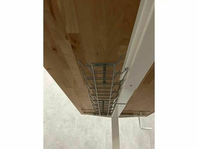 Biurko z regul. wysokości - blat z litego drewna 155x75x12cm