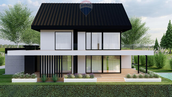 Dom z widokiem na jezioro i Tatry