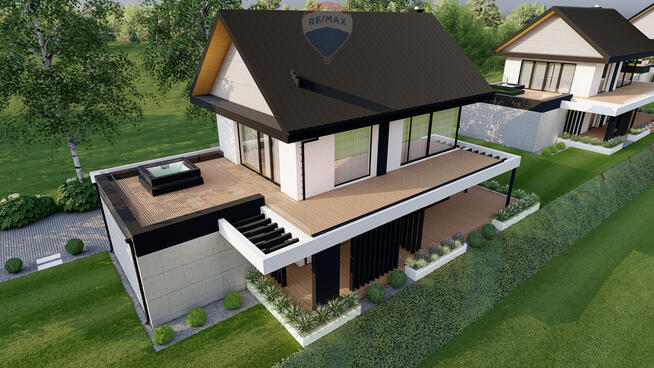 Dom z widokiem na jezioro i Tatry