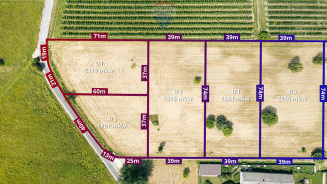 Działka 4/4 na powstającym osiedlu domów