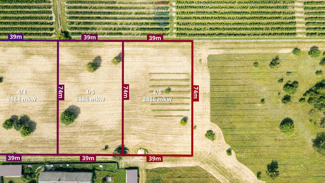 Działka 4/19 Nowina - Przęsławice blisko Warszwy