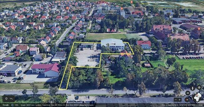 Duży magazyn z placem i biurami w Malborku.