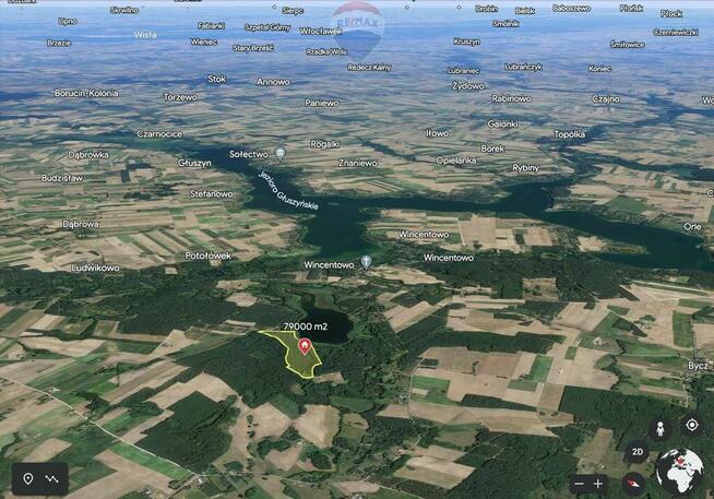 Działka w bezpośredniej bliskości dwóch jezior.