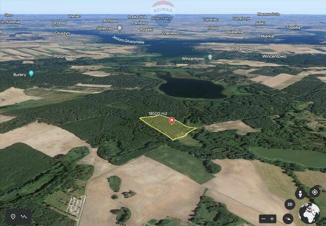 Działka w bezpośredniej bliskości dwóch jezior.