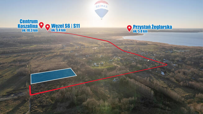 Atrakcyjna działka 150 m od jeziora Jamno!