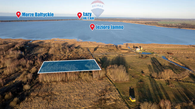Atrakcyjna działka 150 m od jeziora Jamno!