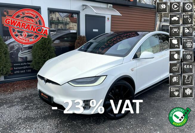 Tesla Model X X 75D Allradantrieb, 6x Podrzewane fotele, Zasięg 300 Km, LED, 4x4