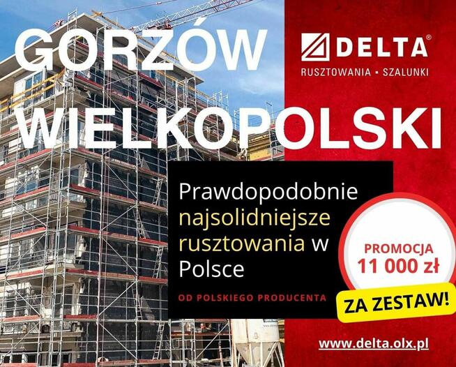 Rusztowania 150m² –cena od producenta - Gorzów Wielkopolski