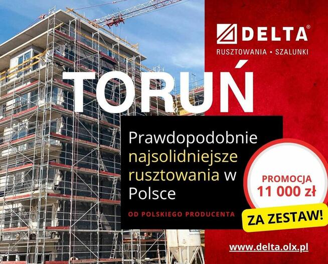 Rusztowania 150m² – promocyjna cena od producenta - Toruń