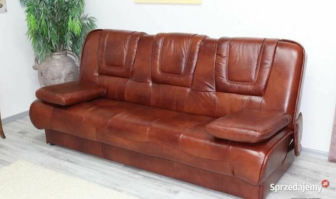 PROMOCJA - komplet FINKA wersalka + 2 fotele, skóra naturalna