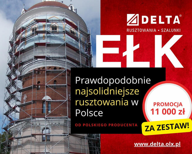 Rusztowania 150m² – promocyjna cena od producenta - Ełk