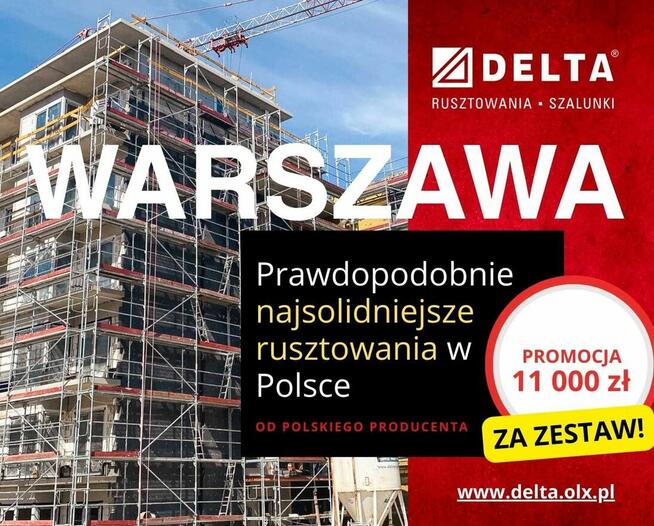 Rusztowania 150m² – promocyjna cena od producenta – Warszawa