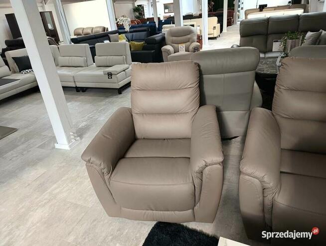 Komplet wypoczynkowy ALEX układ 321 z funkcją relaks! Skóra