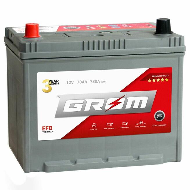 Akumulator GROM EFB START&STOP 70Ah 730A Japan L+/P+ DTR
