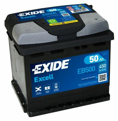 Akumulator Exide Excell 50Ah 450A EB500 EN PRAWY PLUS
