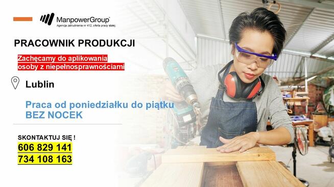 Pracownik produkcji (również z orzeczeniem)