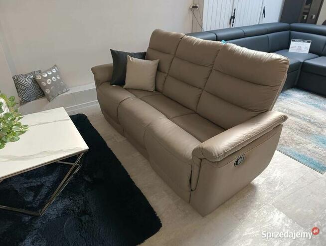 Komplet wypoczynkowy ALEX układ 321 z funkcją relaks! Skóra