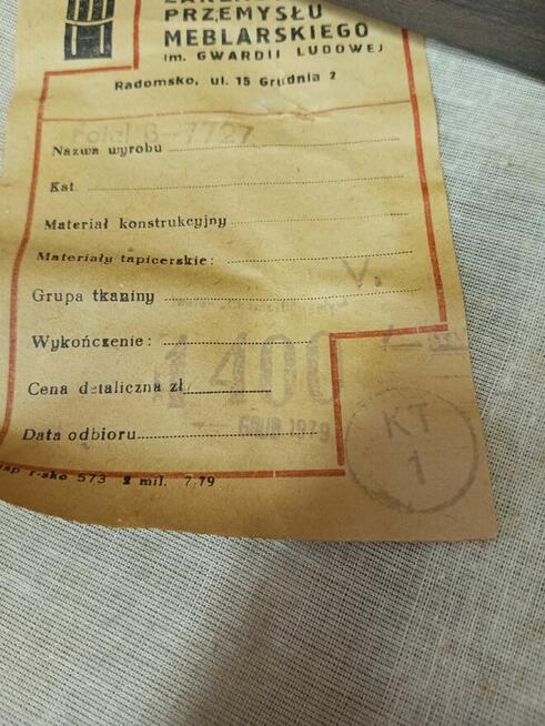 Fotel klubowy - B 7727 - PRL - LOFT - VINTAGE - RUSTYKALNY