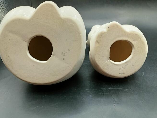 Figurka ceramika para kot kotek biały