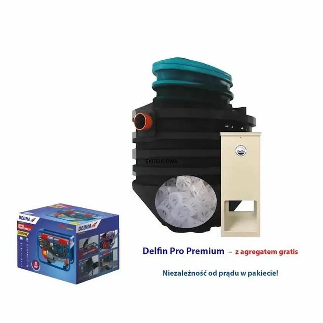 Oczyszczalnia hybrydowa Delfin MBBR ze studnią od 4 -6 osób