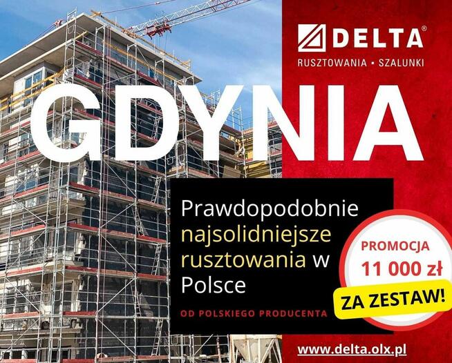 Rusztowania 150m² – promocyjna cena od producenta - Gdynia