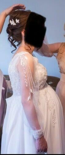 Suknia ślubna muślinowa