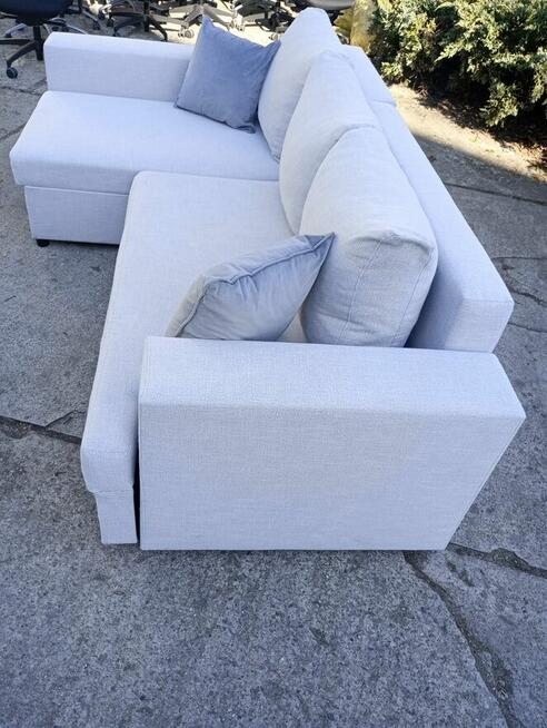 Narożnik szary FLORENTINE rozkładany sofa sofy narożniki