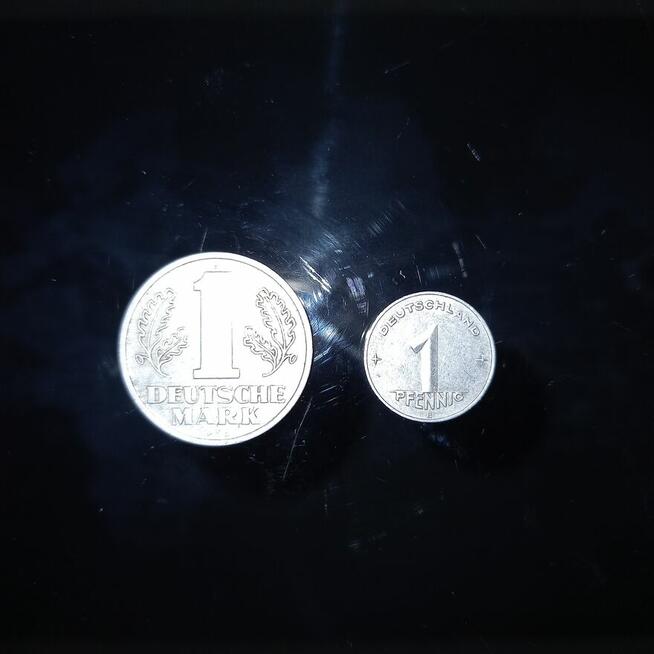 1 marka deutsche mark 1956 DDR 1pfennig 1953 DDR