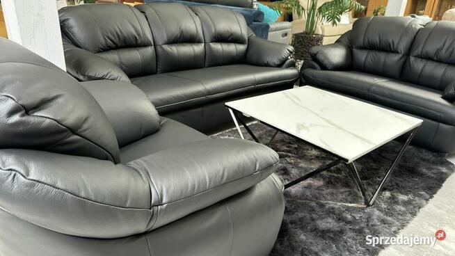 TAJFUN - komplet wypoczynkowy 321 skóra naturalna 100%