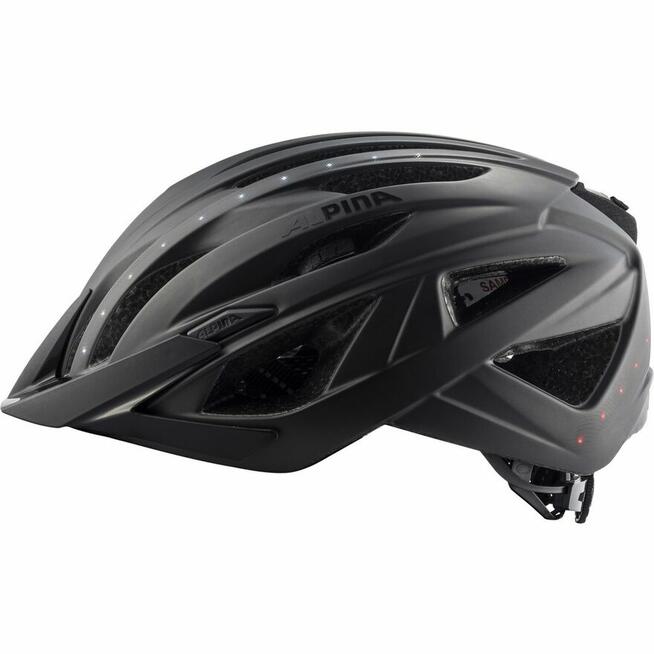 Kask rowerowy Alpina Urban Haga LED Matt Black 55-59cm M