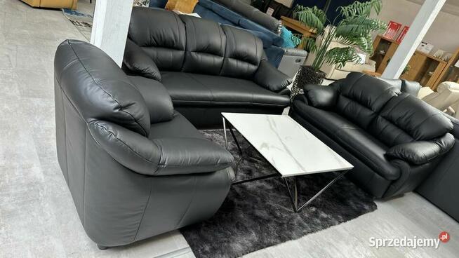 TAJFUN - komplet wypoczynkowy 321 skóra naturalna 100%