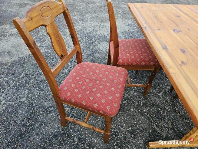 Stół i 4 krzesła- drweno świerkowe
