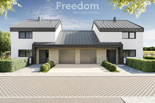 Nowoczesny dom w zabudowie bliźniaczej