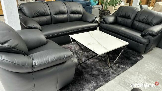 TAJFUN - komplet wypoczynkowy 321 skóra naturalna 100%