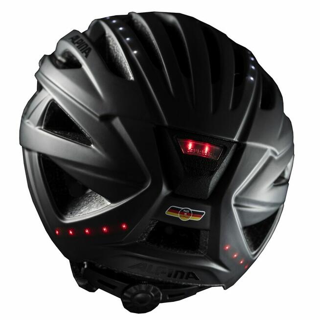 Kask rowerowy Alpina Urban Haga LED Matt Black 55-59cm M
